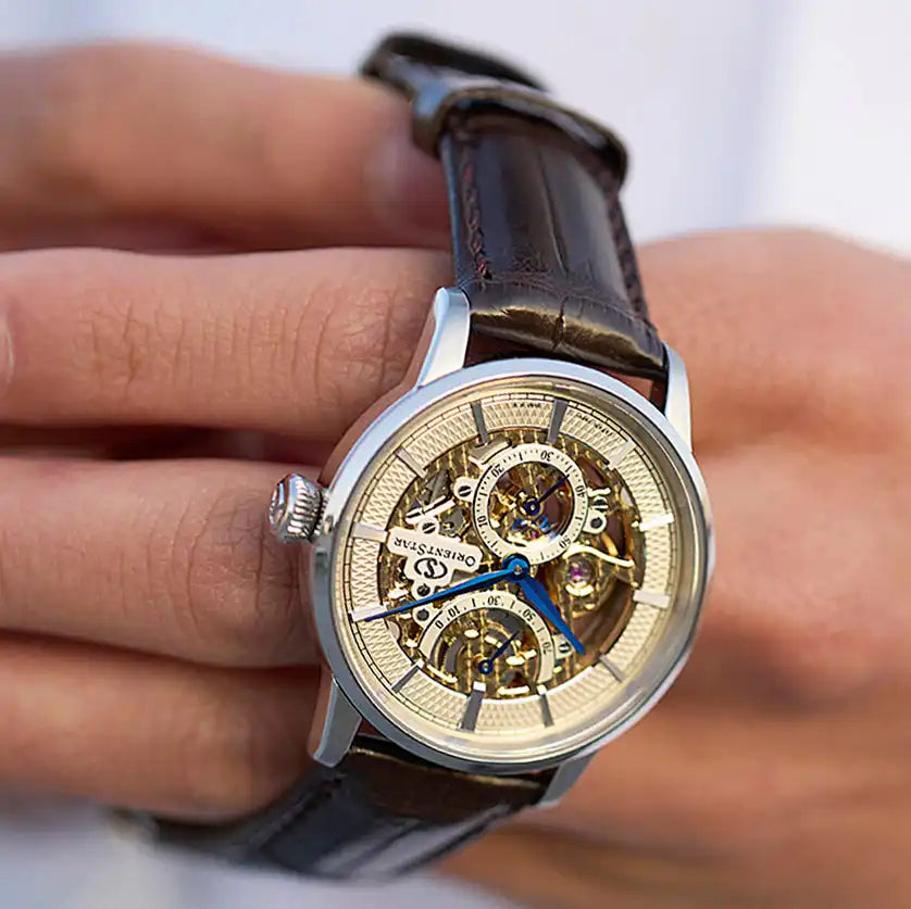 Orient Star Classic M45 F8 Skeleton Hand Winding RK-AZ0001S Automatic Men's Wristwatch - The Japanese Factory