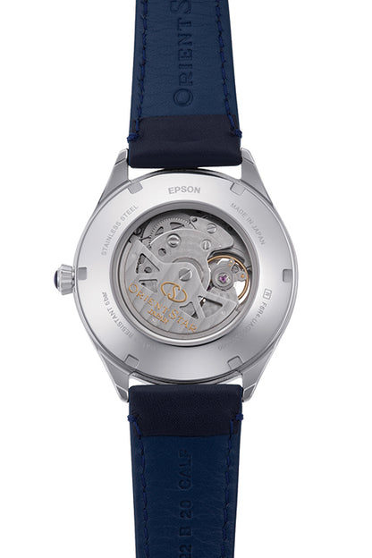 Orient Star Open Heart Light Blue RE-AT0203L Men's Wristwatch - The Japanese Factory