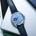 Orient Star Open Heart Light Blue RE-AT0203L Men's Wristwatch - The Japanese Factory