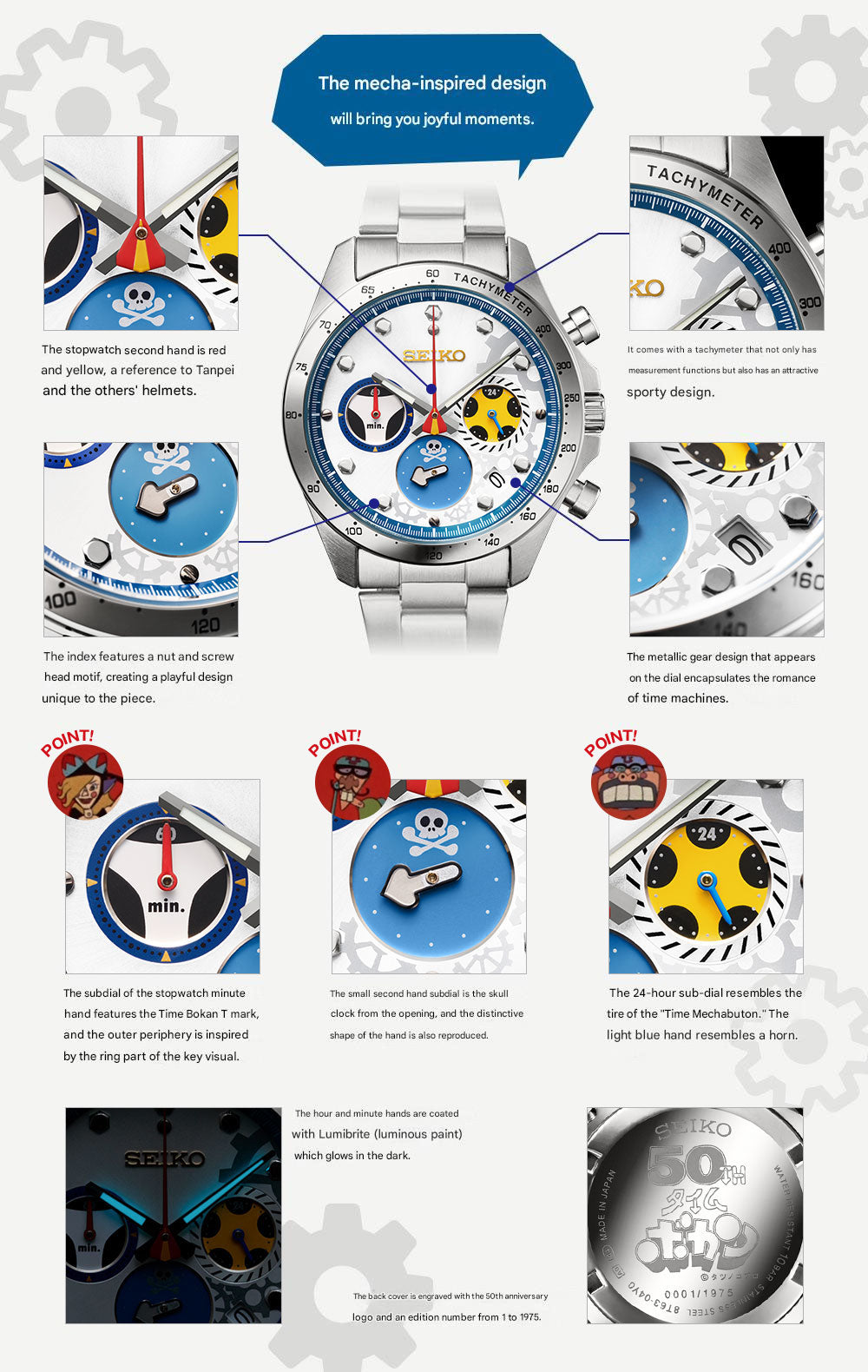 Seiko x Time Bokan 50th Anniversary Collaboration Watch Limited
