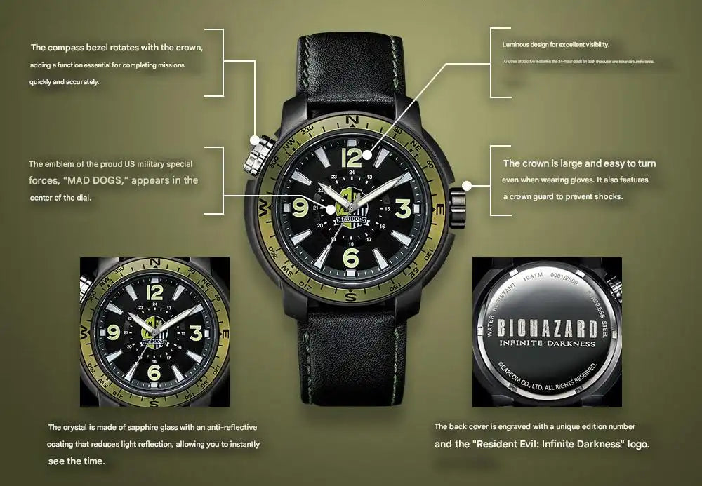 Resident Evil: Infinite Darkness MAD DOGS US Special Forces Military Watch - The Japanese Factory
