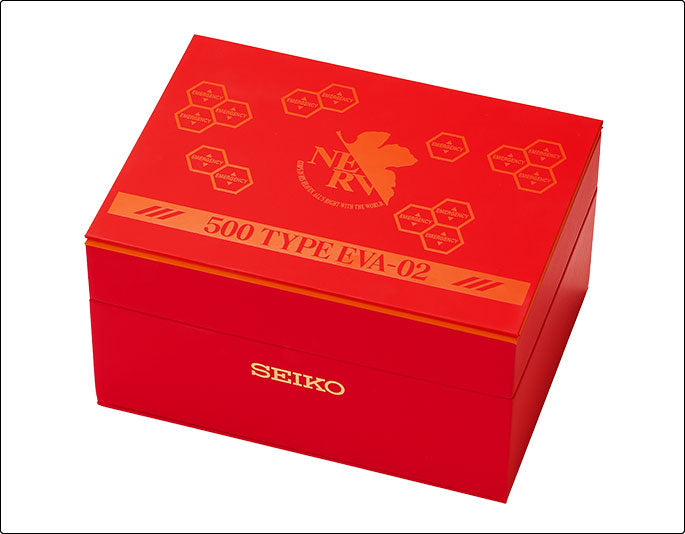 Seiko 500 TYPE EVA-02 Neon Genesis Evangelion 30th Anniversary x Shinkalion 10th Anniversary Shinkansen Watch Limited Edition - The Japanese Factory