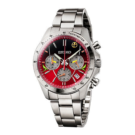 Seiko 500 TYPE EVA-02 Neon Genesis Evangelion 30th Anniversary x Shinkalion 10th Anniversary Shinkansen Watch Limited Edition - The Japanese Factory