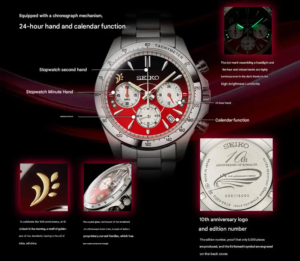 Seiko E6 Series Komachi Shinkansen 10th Anniversary Wristwatch Limited Edition - The Japanese Factory
