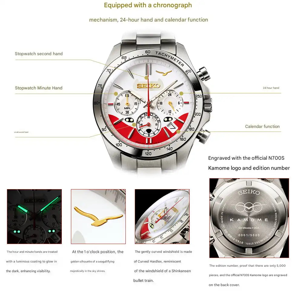 Seiko N700S Kamome Shinkansen Debut Commemorative Wristwatch Limited Edition - The Japanese Factory