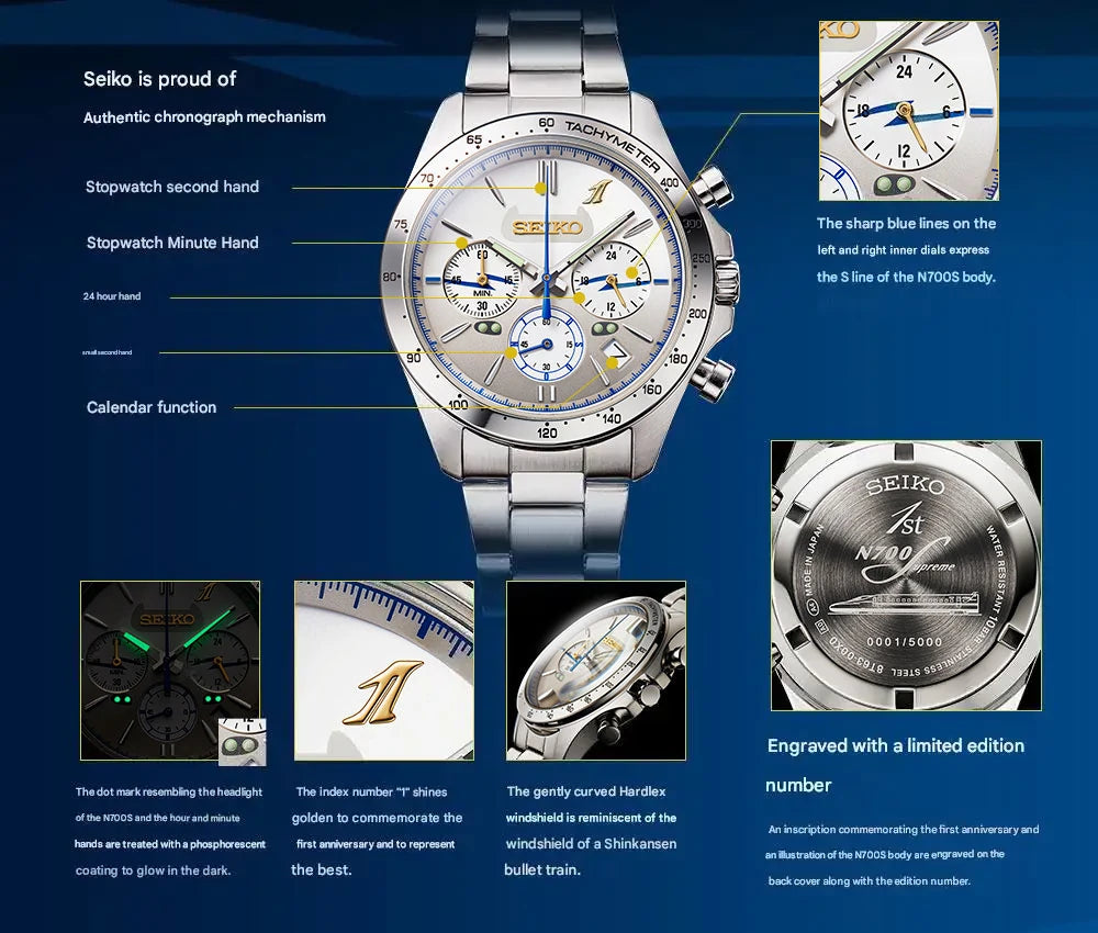 Seiko N700S Nozomi Shinkansen 1st Anniversary Watch Limited Edition - The Japanese Factory