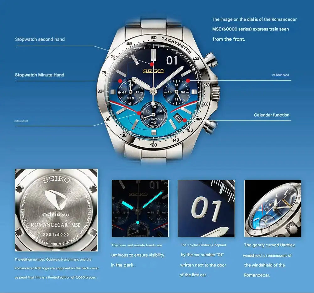 Seiko Odakyu Line 95th Anniversary Romancecar Express MSE Wristwatch Limited Edition - The Japanese Factory