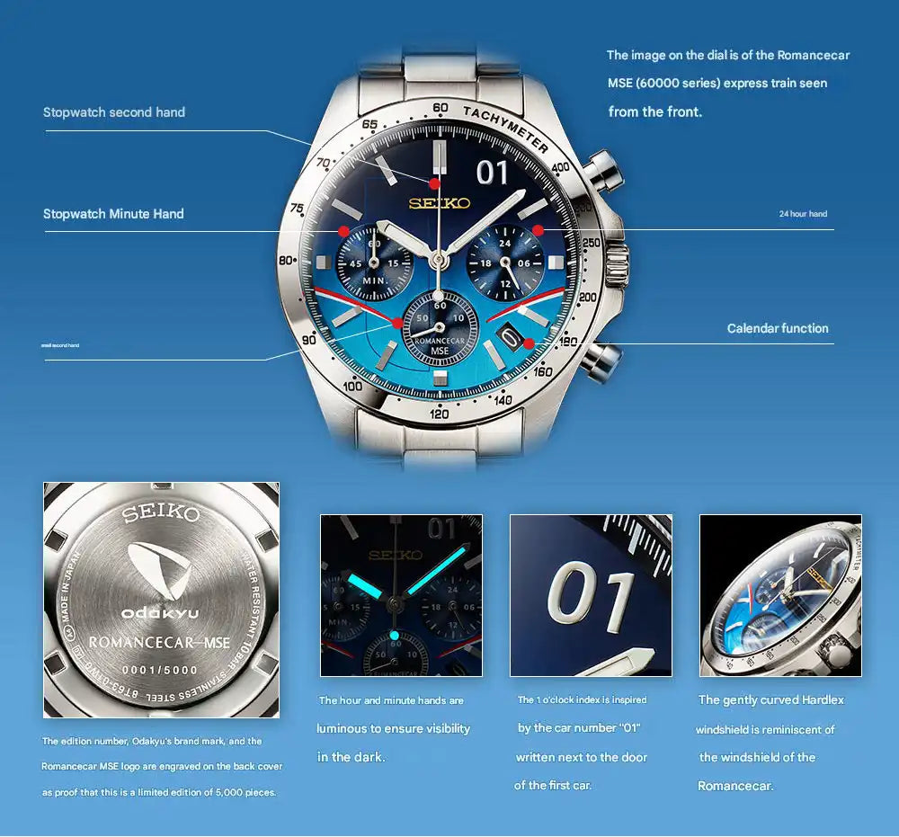 Seiko Odakyu Line 95th Anniversary Romancecar Express MSE Wristwatch Limited Edition - The Japanese Factory