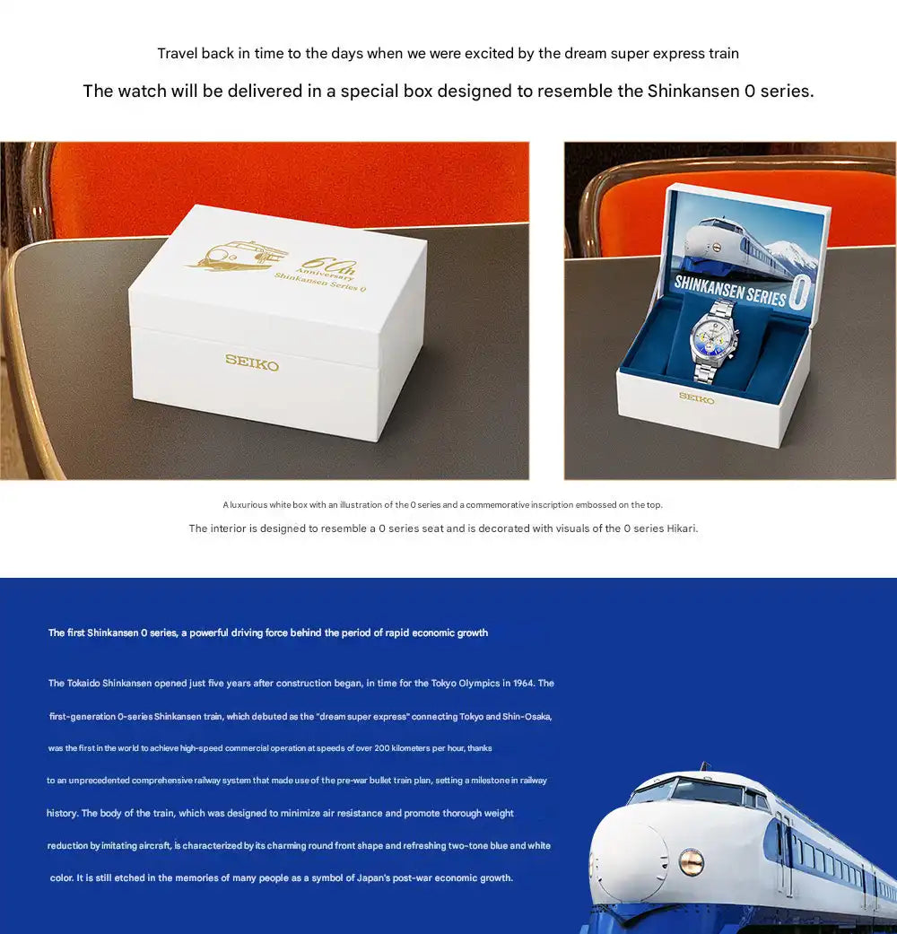 Seiko x Dream Super Express Shinkansen 0 Series Hikari Wristwatch Limited Edition - The Japanese Factory