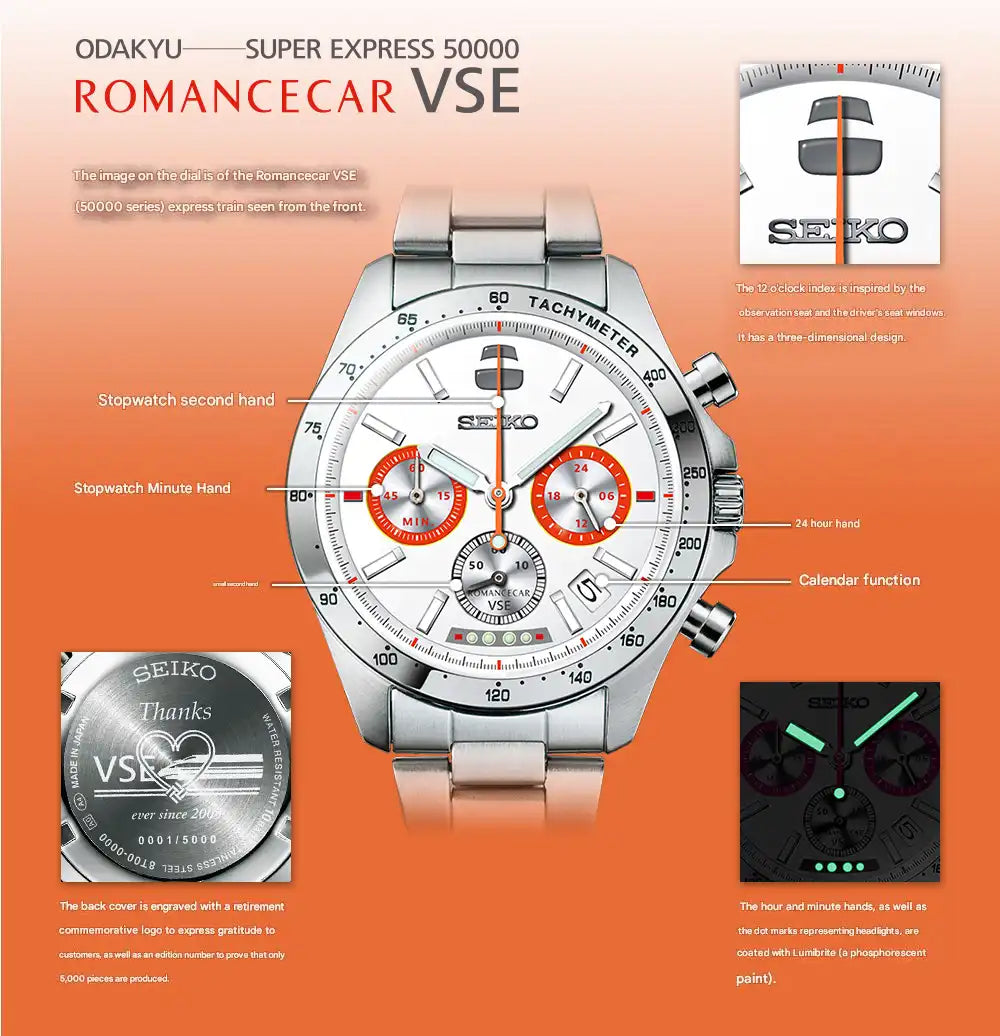 Seiko x Romancecar VSE Express Memorial Wristwatch Limited Edition - The Japanese Factory