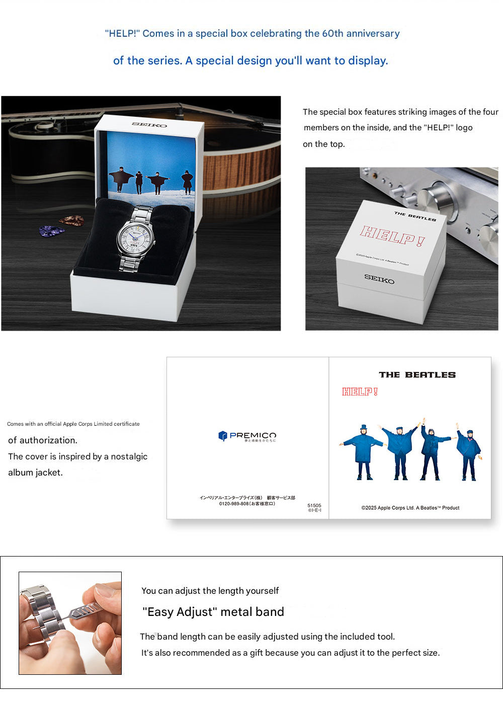 The Japanese Factory - Seiko x THE BEATLES HELP! 60th Anniversary Official Watch Limited Edition