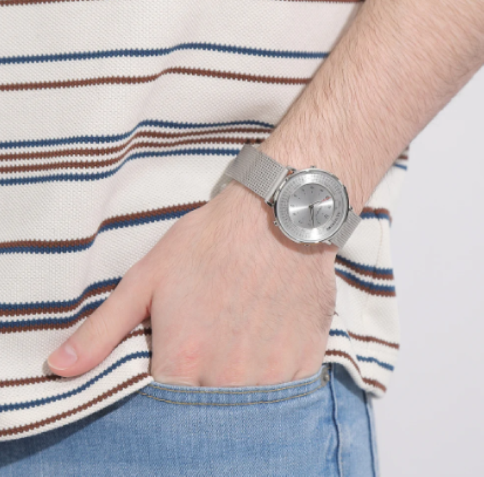 Seiko Metronome Watch Standard Line Full Metal Mesh (Silver) SMW007A