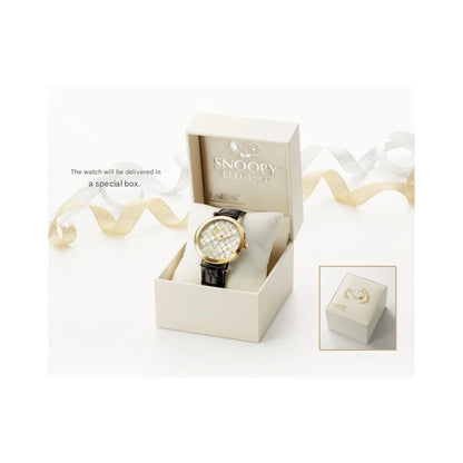 Snoopy Happy ♪ Monogram Official Wristwatch with Diamonds