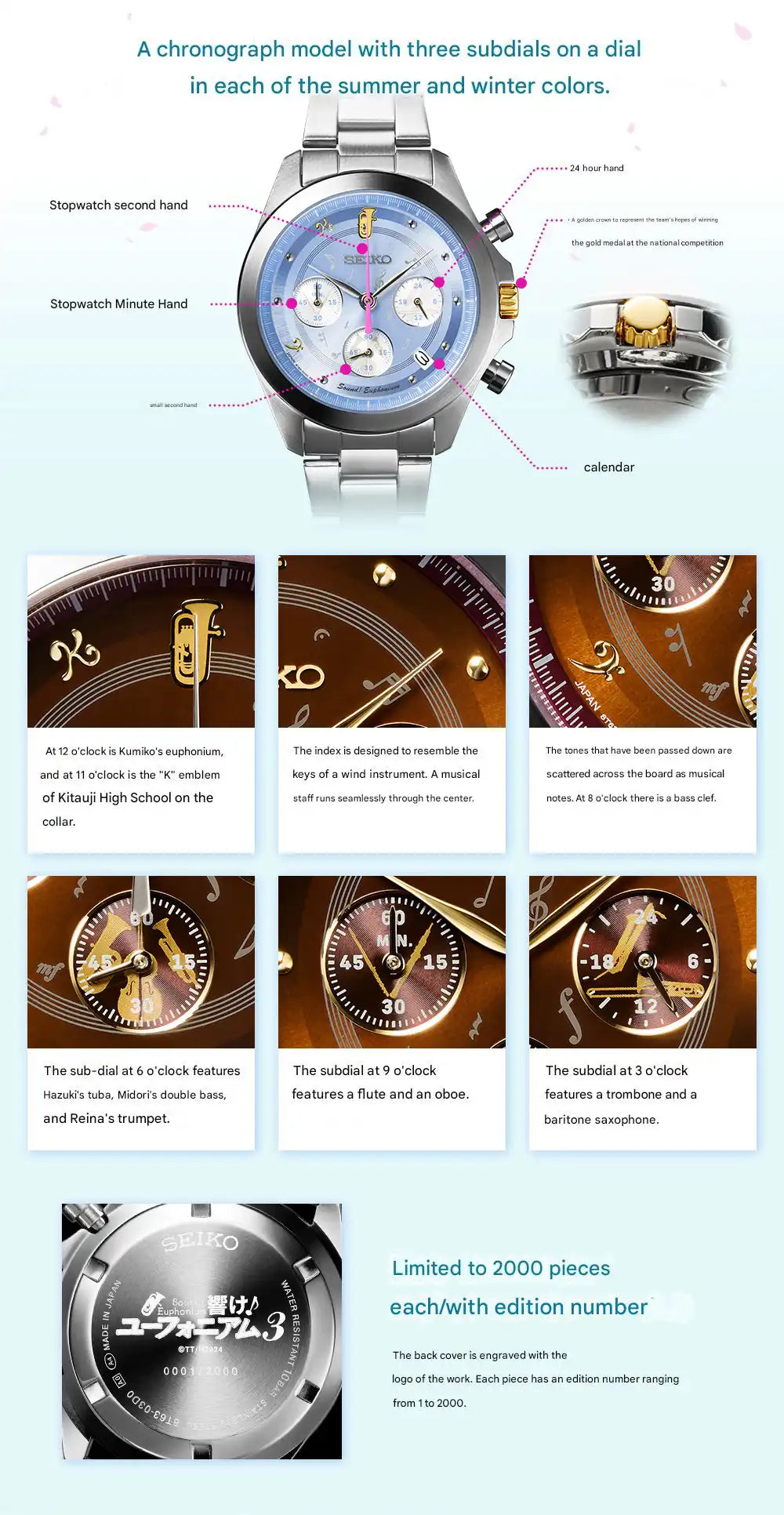 Sound! Euphonium x Seiko Anime Collaboration Wristwatch Limited Edition - The Japanese Factory