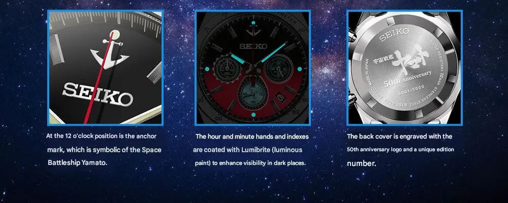 Space Battleship Yamato 50th Anniversary Seiko Collaboration Watch - The Japanese Factory