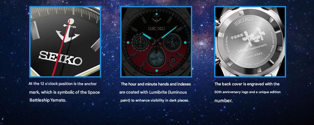 Space Battleship Yamato 50th Anniversary Seiko Collaboration Watch - The Japanese Factory