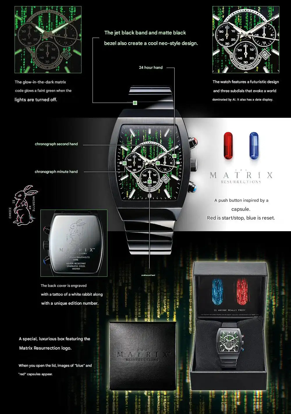 The Matrix Resurrections Awakening Chronograph Limited Edition Watch - The Japanese Factory