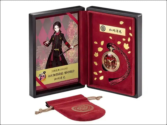 Touken Ranbu -ONLINE- Kanazawa Kaga Makie Traditional Japanese Lacquerware Pocket Watch Premico