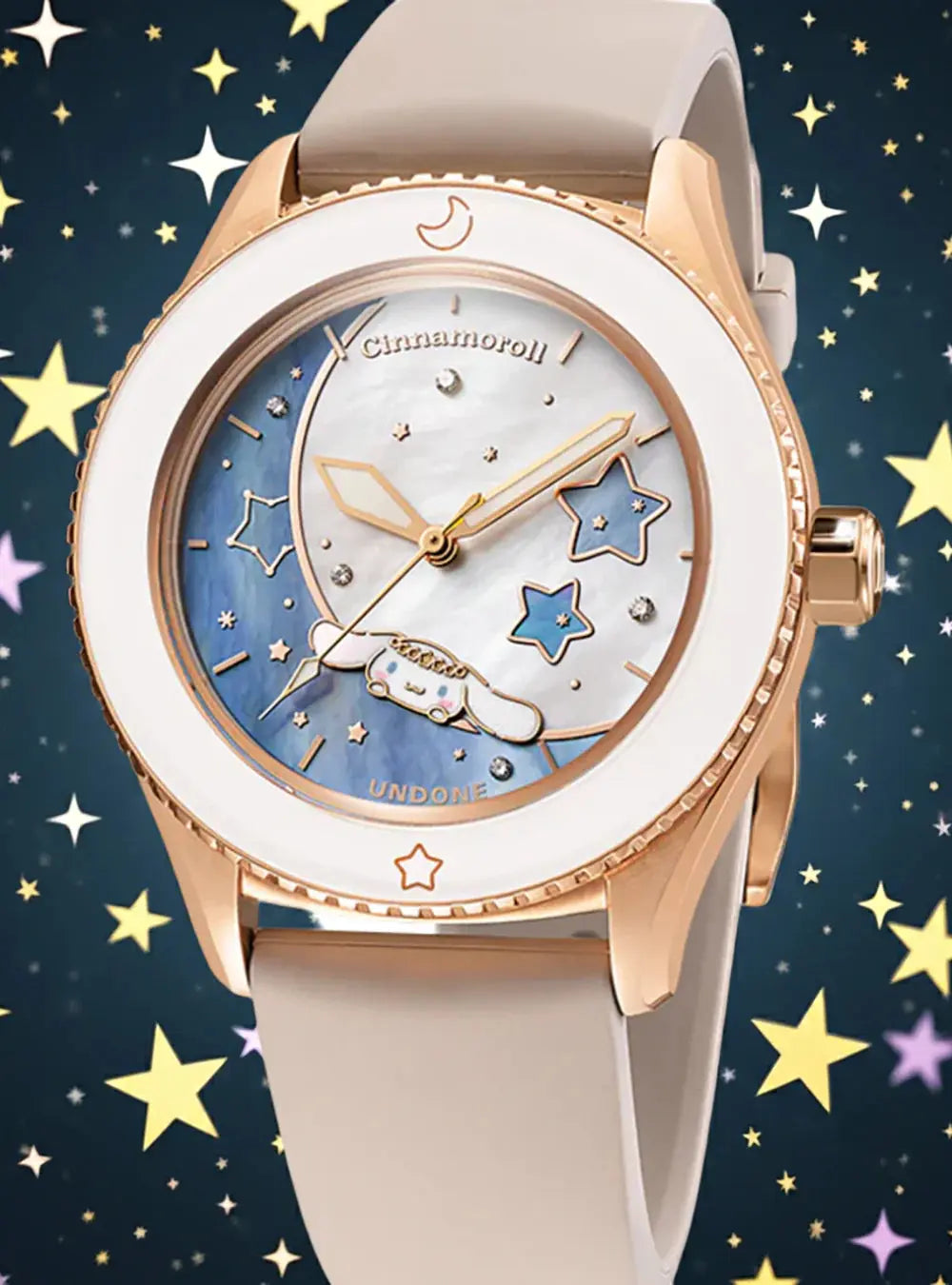 TimeShare x Cino チノ マジカルボードランド 最新 Cinnamoroll x UNDONE “Dreamy Beige” Automatic Watch – Limited