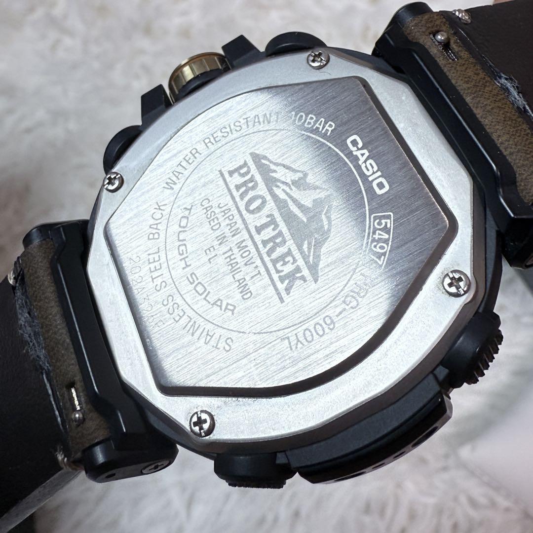 Used Casio Pro Trek PRG-600YL-5 watch with new strap
