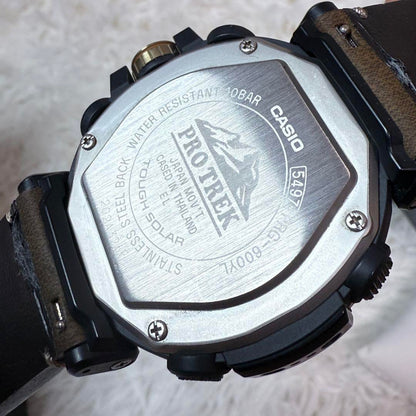 Used Casio Pro Trek PRG-600YL-5 watch with new strap