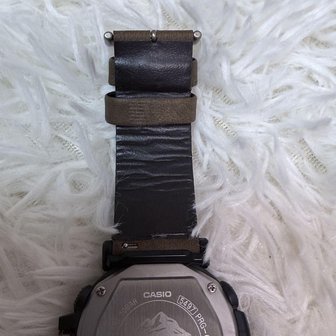 Used Casio Pro Trek PRG-600YL-5 watch with new strap
