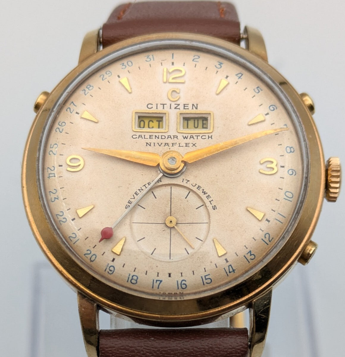Vintage Citizen Triple Calendar Watch Nivaflex - The Japanese Factory