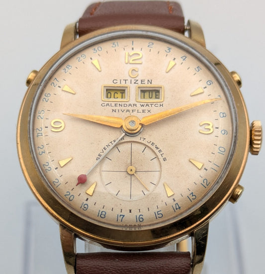 Vintage Citizen Triple Calendar Watch Nivaflex_img_01