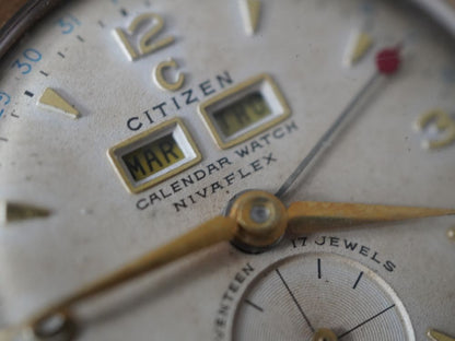 Vintage Citizen Triple Calendar Watch Nivaflex - The Japanese Factory