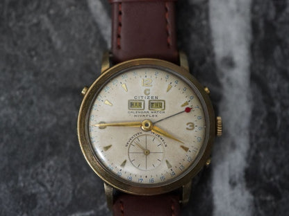 Vintage Citizen Triple Calendar Watch Nivaflex - The Japanese Factory