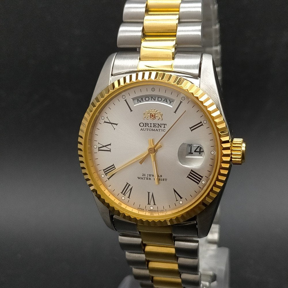 Vintage Orient President Day Date Two Toned Watch - The Japanese Factory