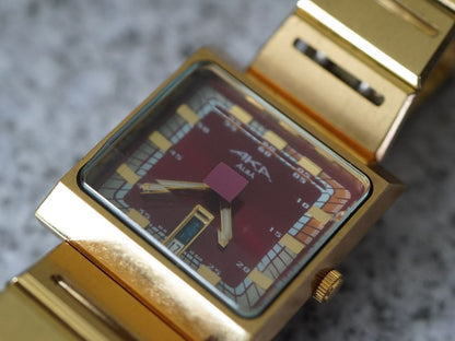 Vintage Seiko Alba AKA V733-5A40 Red Dial Watch - The Japanese Factory
