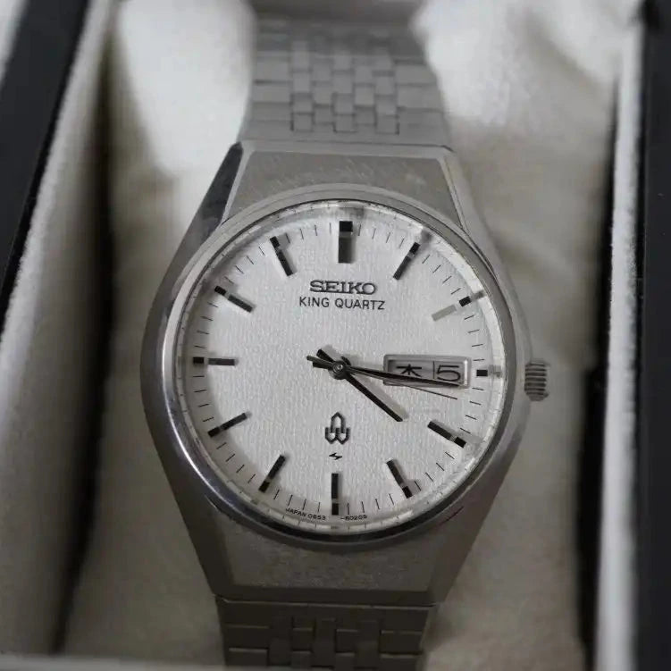 稼働 SEIKO KING QUARTZ 腕時計 デイデイト 0853-8025 Seiko King Quartz 0853-8025 – Veteran Times Int