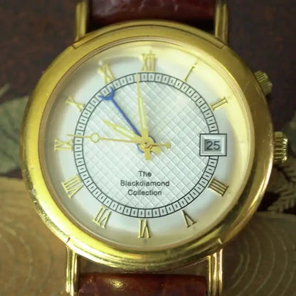 Vintage Seiko The Blackdiamond Collection GMT Watch