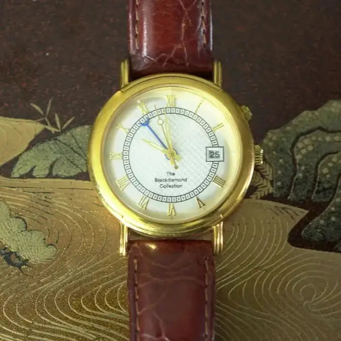 Vintage Seiko The Blackdiamond Collection GMT Watch