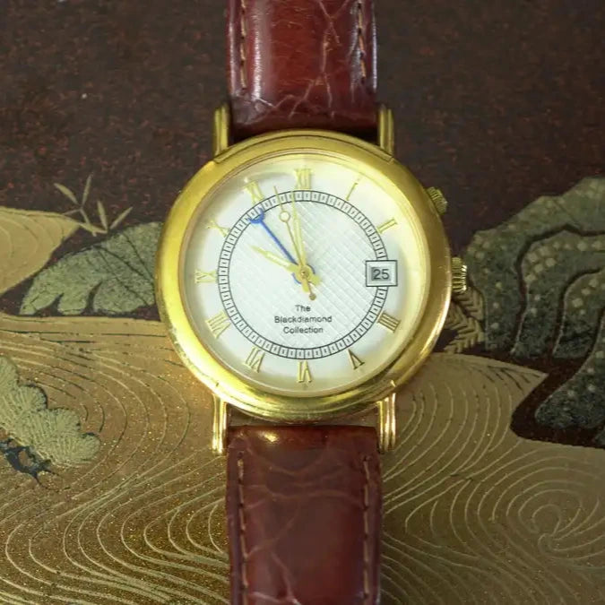 Vintage Seiko The Blackdiamond Collection GMT Watch