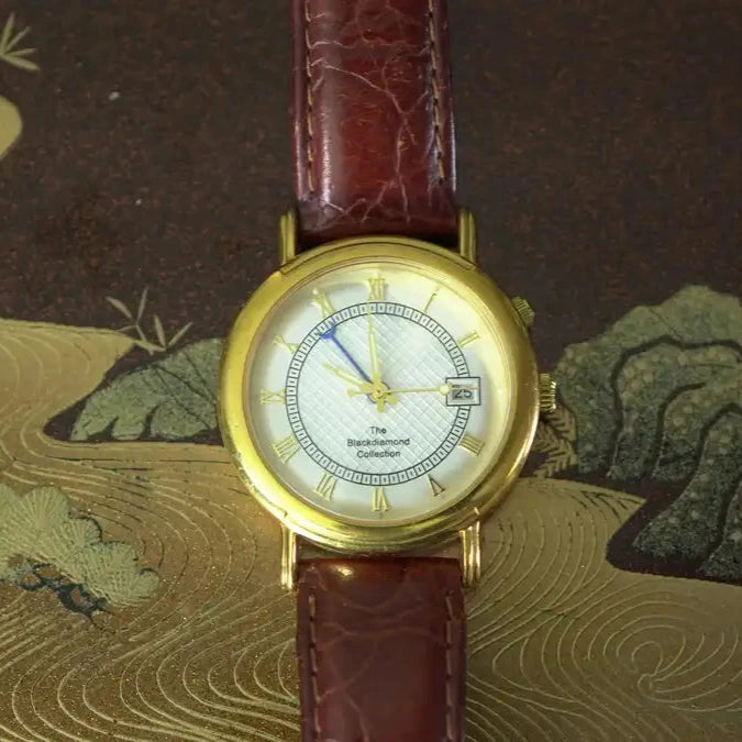 Vintage Seiko The Blackdiamond Collection GMT Watch