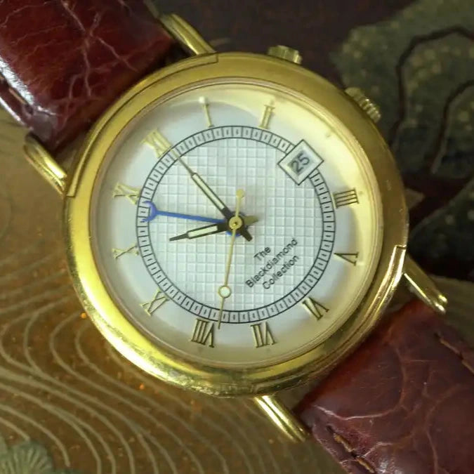 Vintage Seiko The Blackdiamond Collection GMT Watch