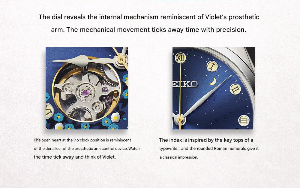Violet Evergarden x Seiko Mechanical Watch Limited Edition - The Japanese Factory