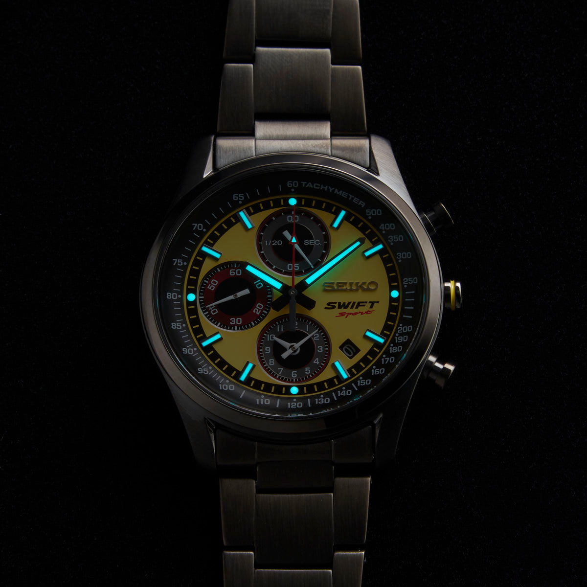 Suzuki Swift Sport x Seiko Chronograph Watch Champion Yellow Limited Edition Japanese Wristwatch