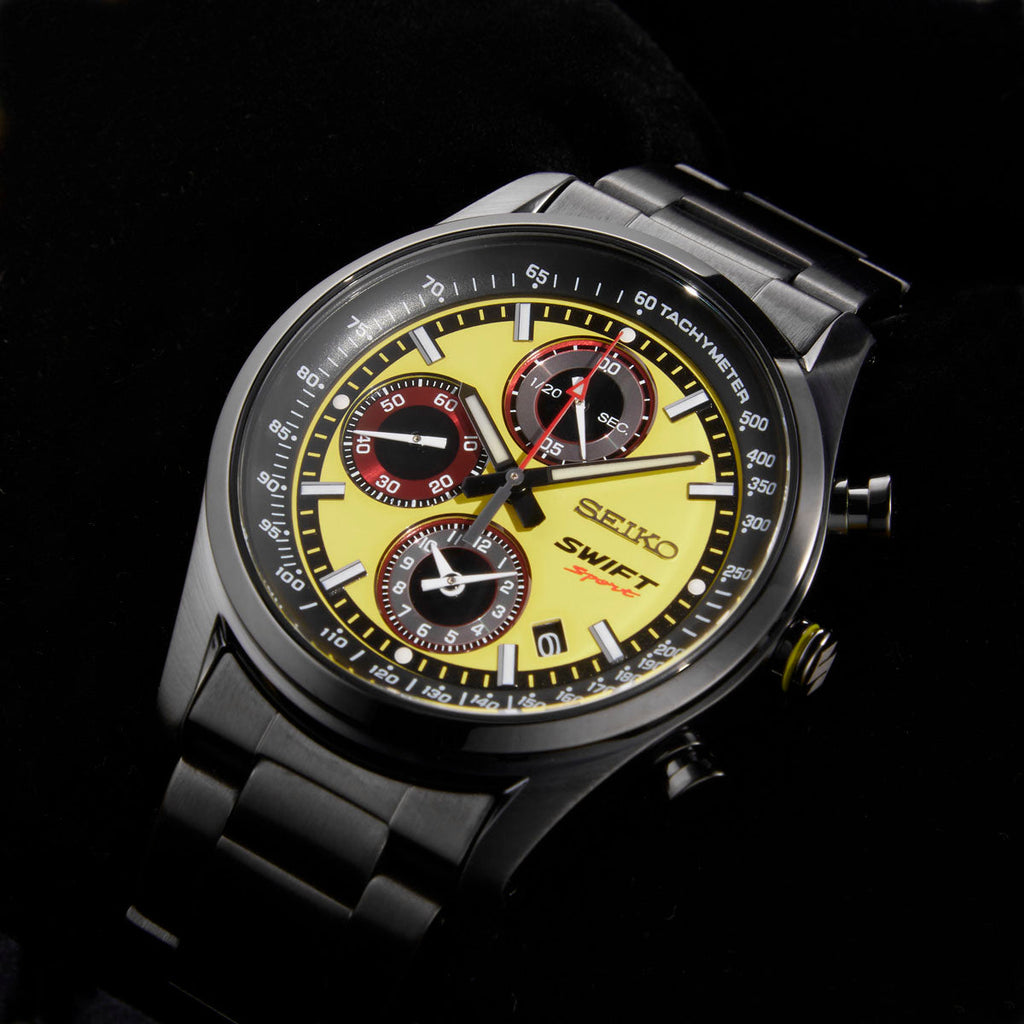 Suzuki Swift Sport x Seiko Chronograph Watch Champion Yellow Limited Edition Japanese Wristwatch