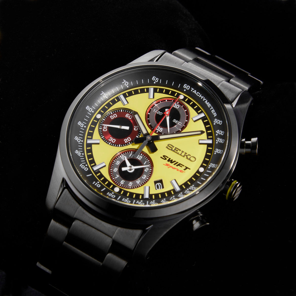 Suzuki Swift Sport x Seiko Chronograph Watch Champion Yellow Limited Edition Japanese Wristwatch