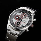 Suzuki Swift Sport x Seiko Chronograph Watch Premium Silver Limited Edition Japanese Wristwatch