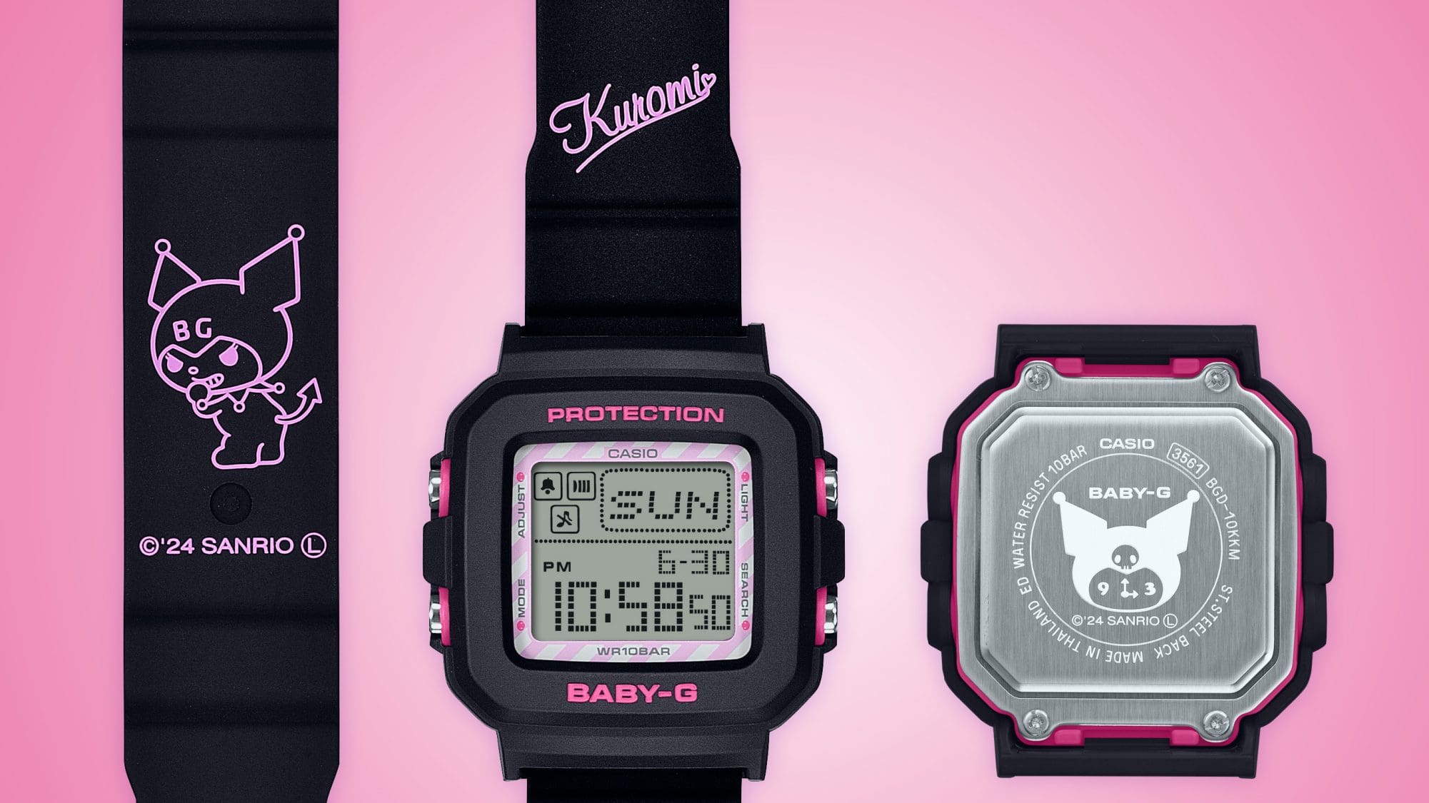 Casio Baby-G+ Plus X Kuromi BGD-10KKM-1JR Collaboration Watch - The Japanese Factory