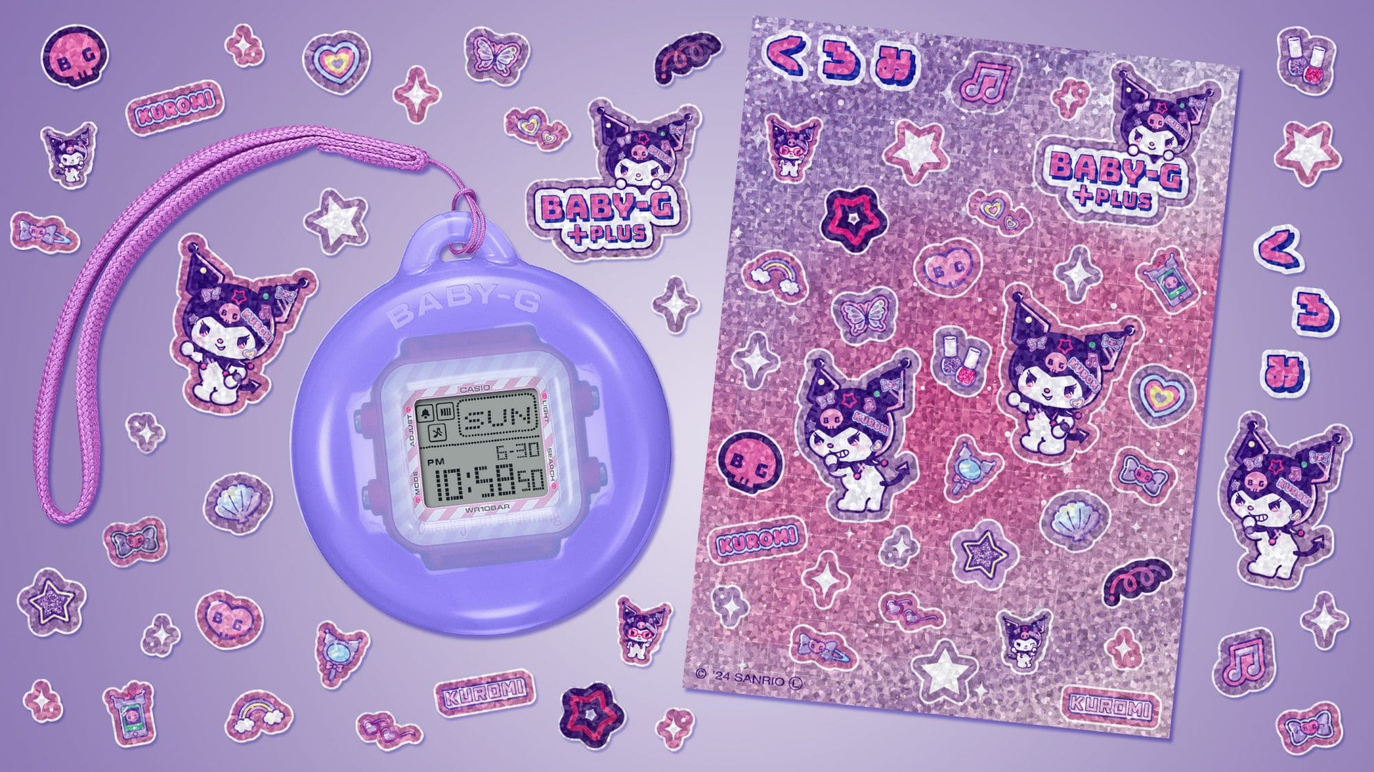 Casio Baby-G+ Plus X Kuromi BGD-10KKM-1JR Collaboration Watch - The Japanese Factory