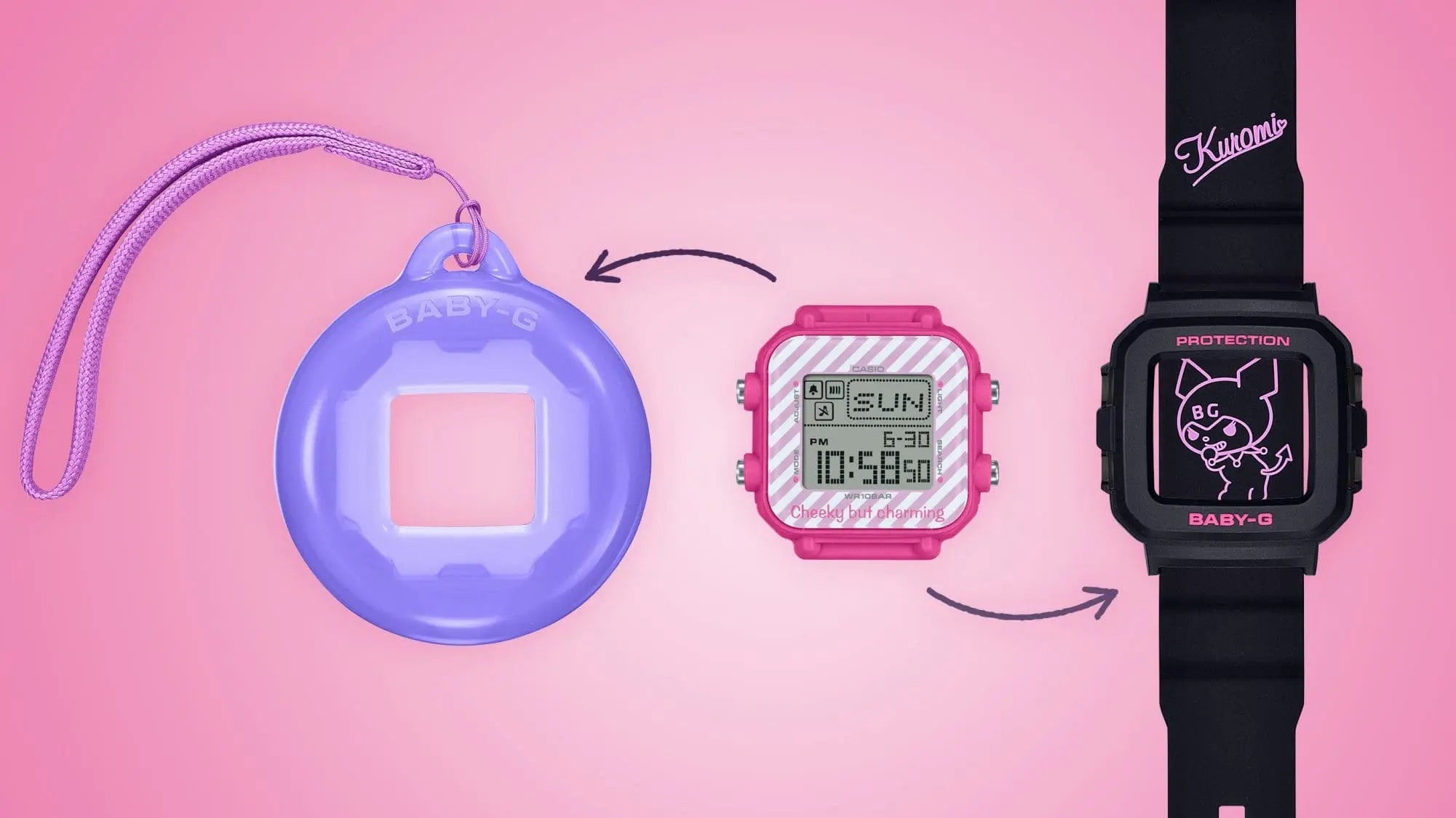 Casio Baby-G+ Plus X Kuromi BGD-10KKM-1JR Collaboration Watch - The Japanese Factory