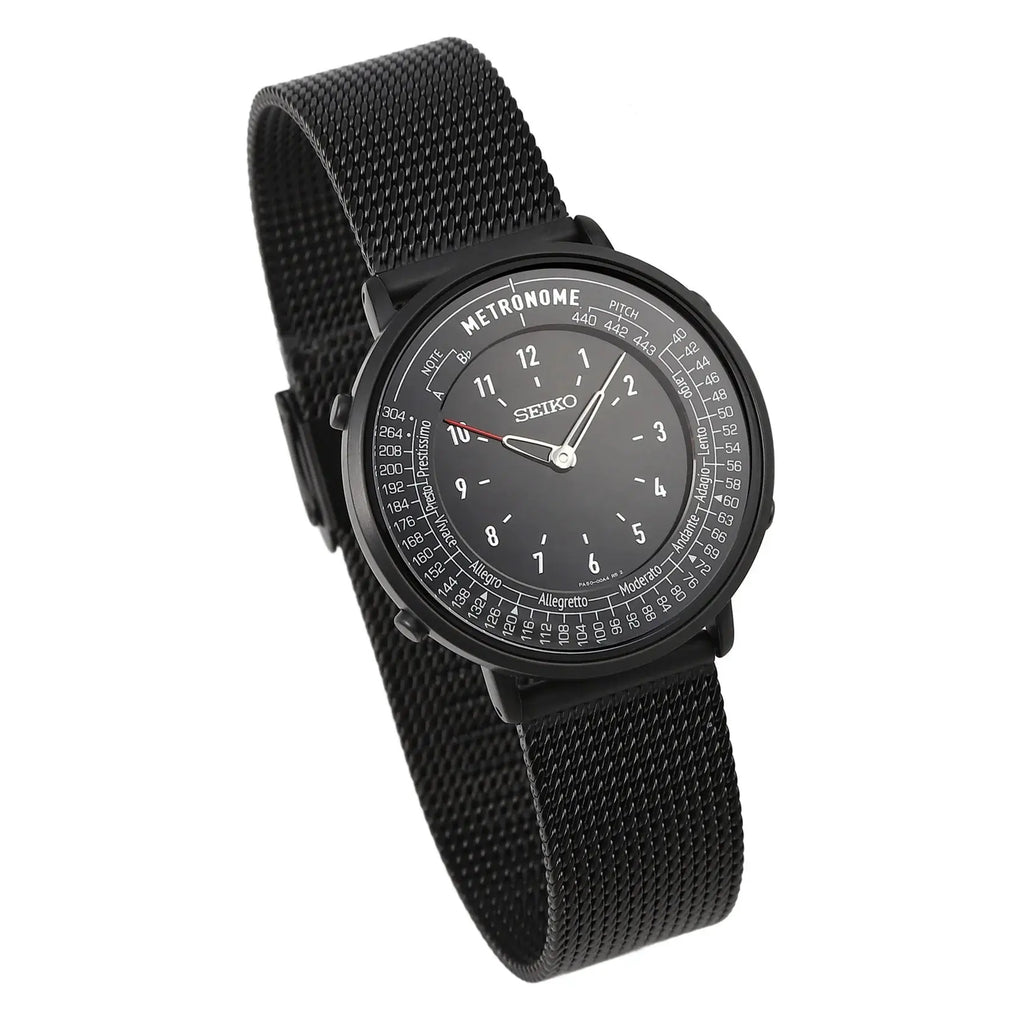 SEIKO SMW009A メトロノームウォッチ メタルメッシュブラック Seiko Metronome Watch - Standard Line Full Metal Mesh Black – The