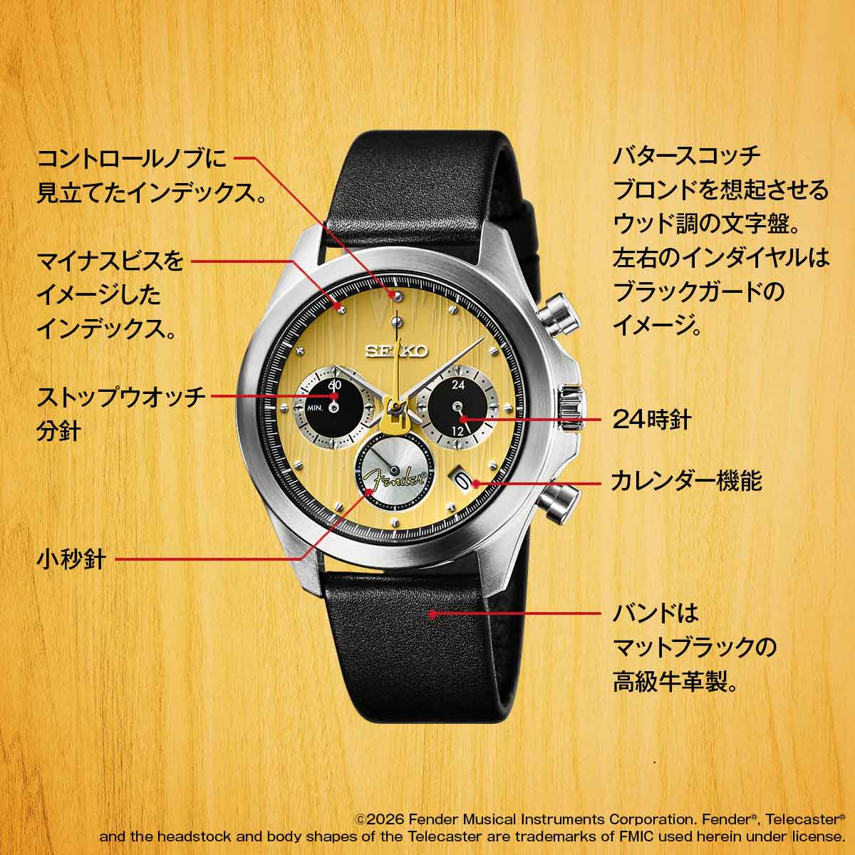 Fender Telecaster 75th Anniversary Official Limited Edition Japanese Men's Wristwatch - The Japanese Factory