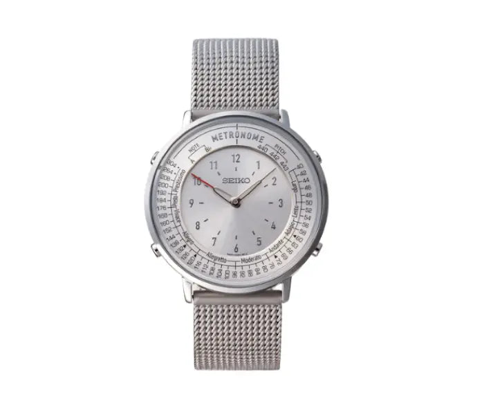 Seiko Metronome Watch SMW007A Full Metal Mesh Silver – The