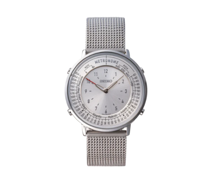 Seiko Metronome Watch Standard Line Full Metal Mesh (Silver) SMW007A